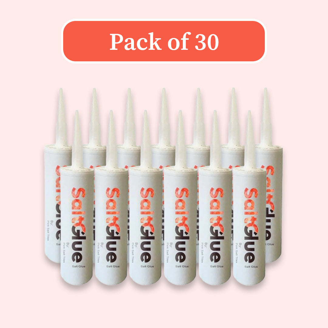 Bulk pink salt adhesive for salt wall installation, pack of 30